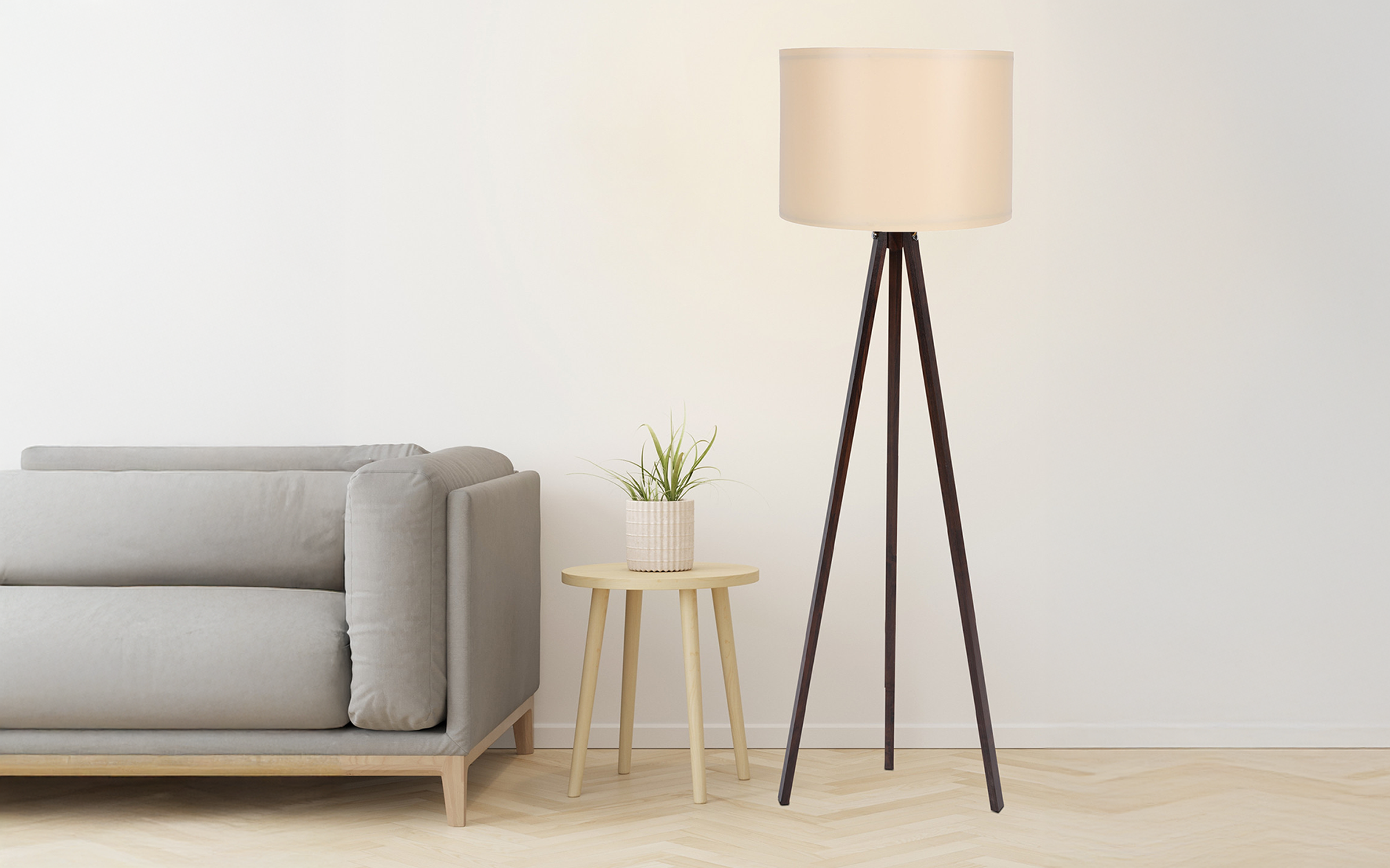 Bulb type: 1xE27/max 40W Floor lamp, cream  2